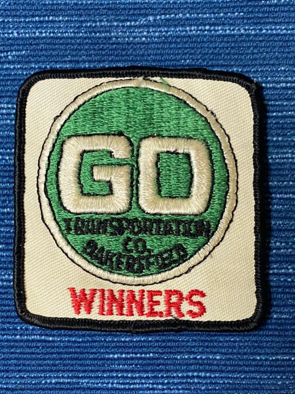 Vintage Go Transportation Bakersfield CA Trucker Trucking Patch